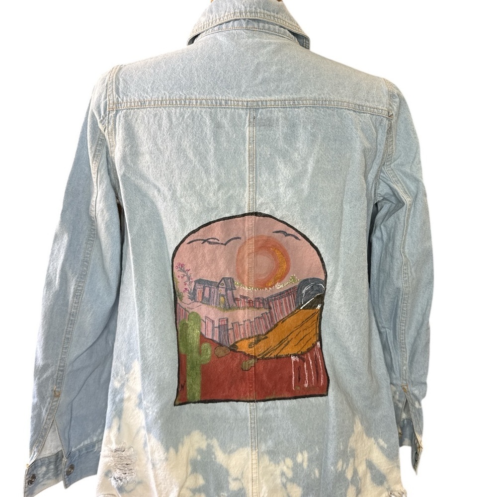 Hand painted ♻️ denim shirt